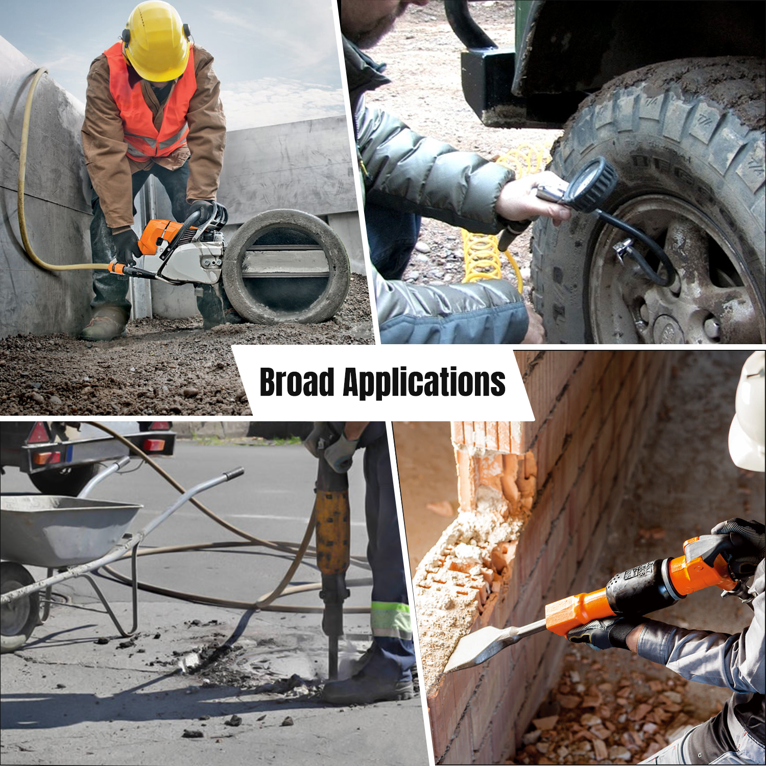 Portable 6.5HP Gas Powered Air Compressor with Engine Guide