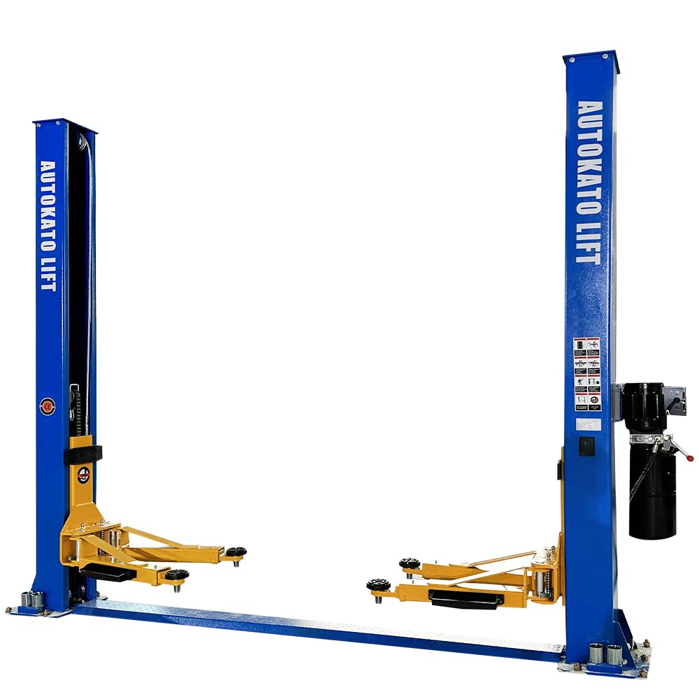 Auto-Hydra’s 2-post lifts (like the 9,000 lbs model) feature asymmetric arms
