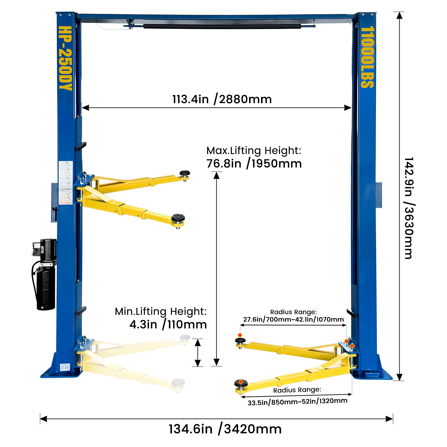 Transform Your Garage with a Heavy-Duty Portable 2 Post Lift
