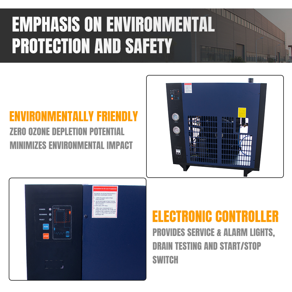 Refrigerated Air Dryer With Microprocessor Control Environmentally Friendly Refrigerant