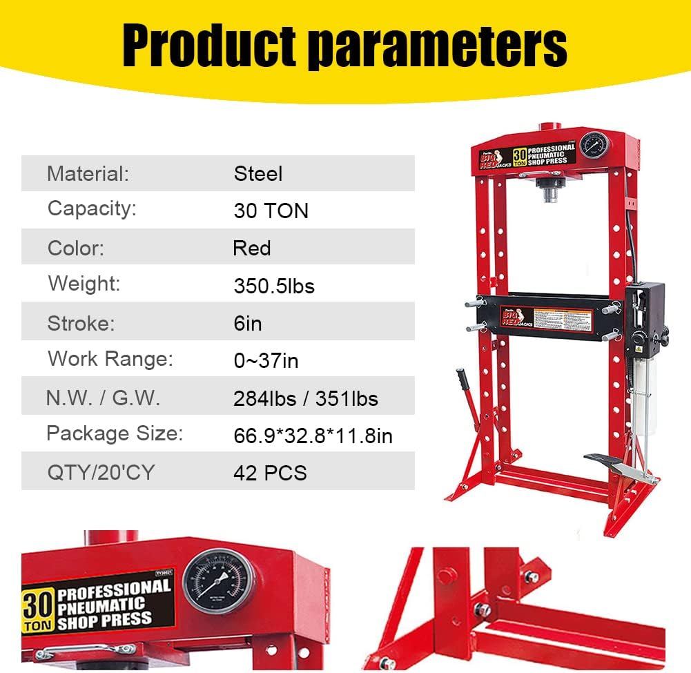 Autohydra 30 Ton Shop Press – Heavy-Duty for Demanding Jobs