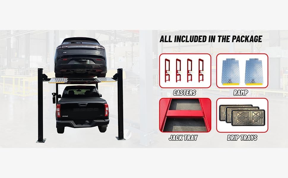 Portable Garage Parking & Storage Lift | 110V, 12 Months Parts Warranty