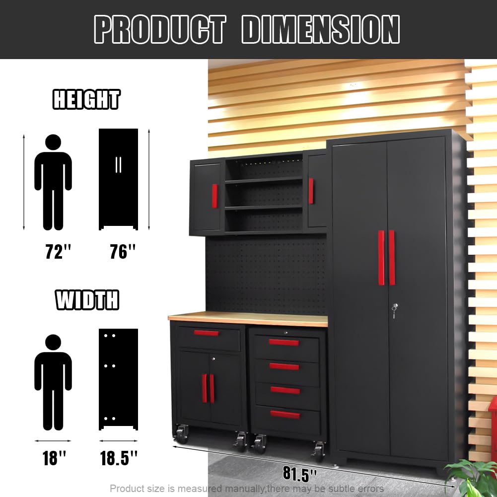 6-Pcs Garage Storage Cabinet Set