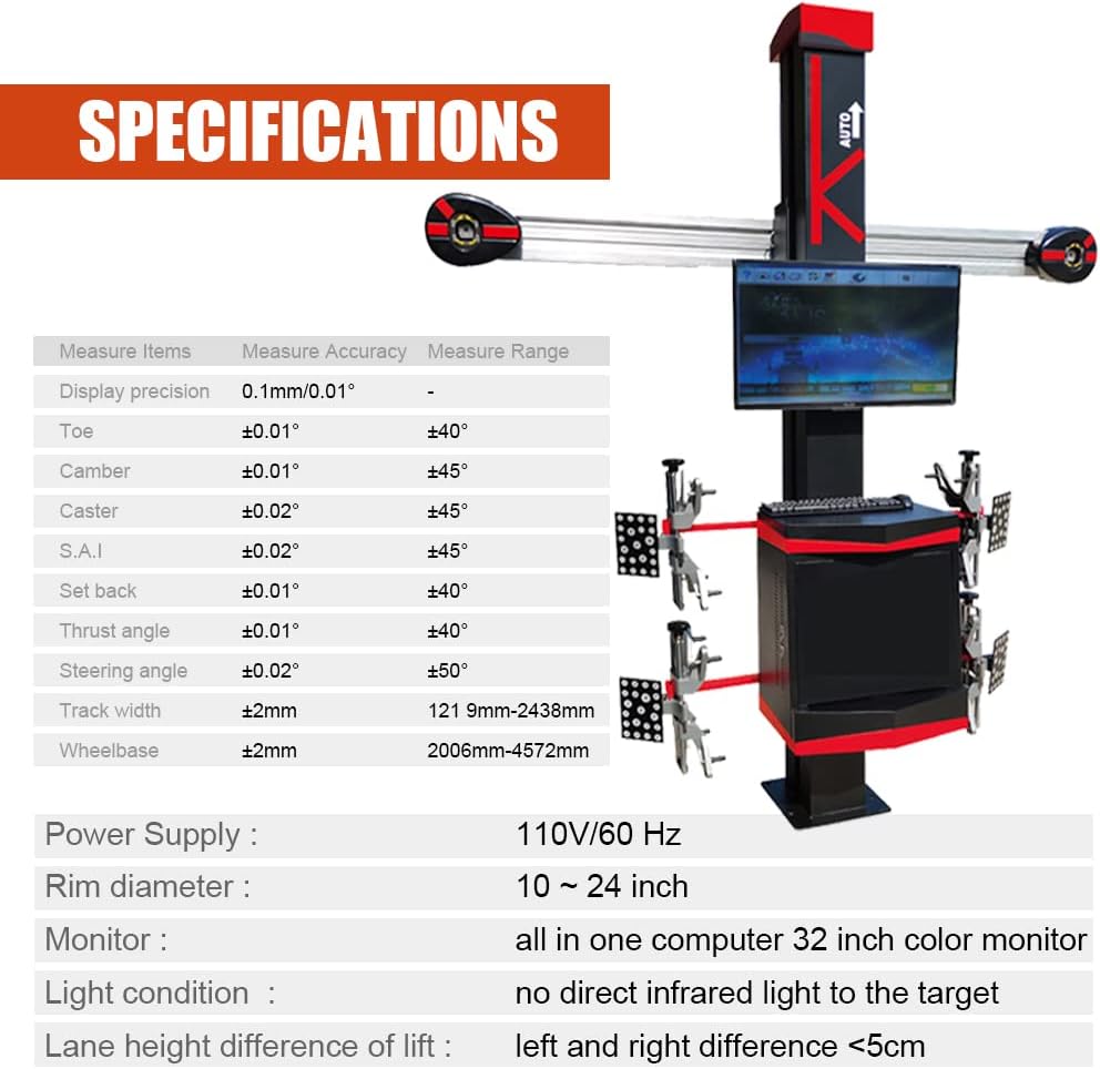 Auto Lifting 3D Wheel Alignment Machine for Car Workshop Car Repair Tool System
