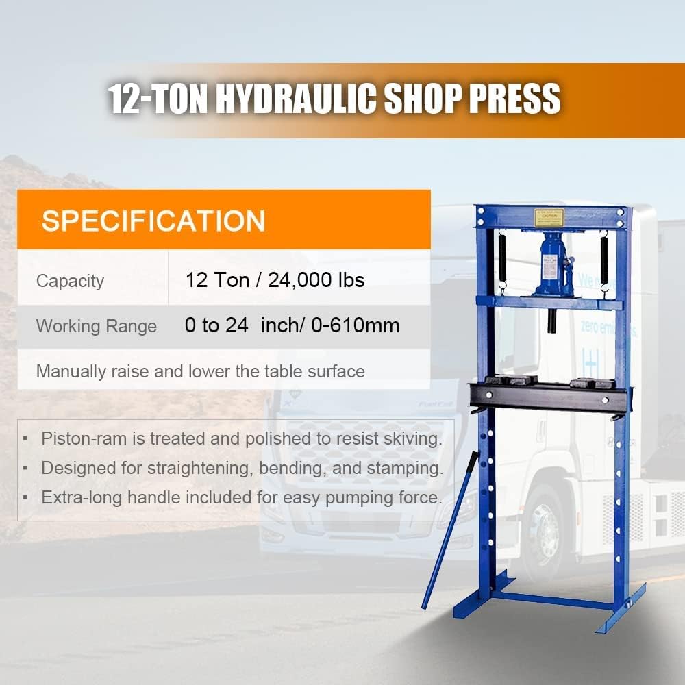 AUTO HYDRA's 12 ton shop presse