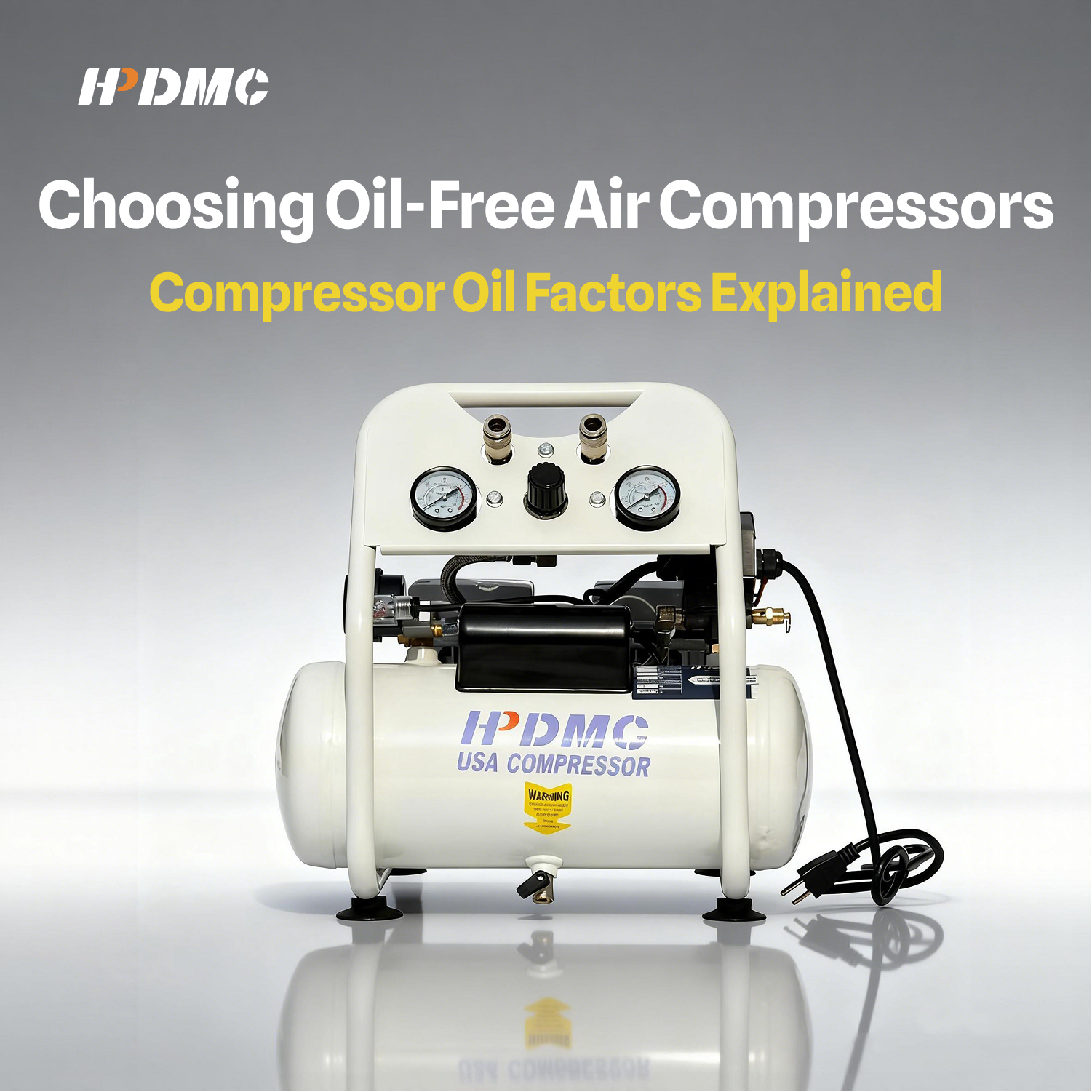 best oil lubricated portable air compressor 1 Gallon, 135 PSI Ultra Quiet Oil-Free Hand-Carry Jobsite Air Compressor main image 1