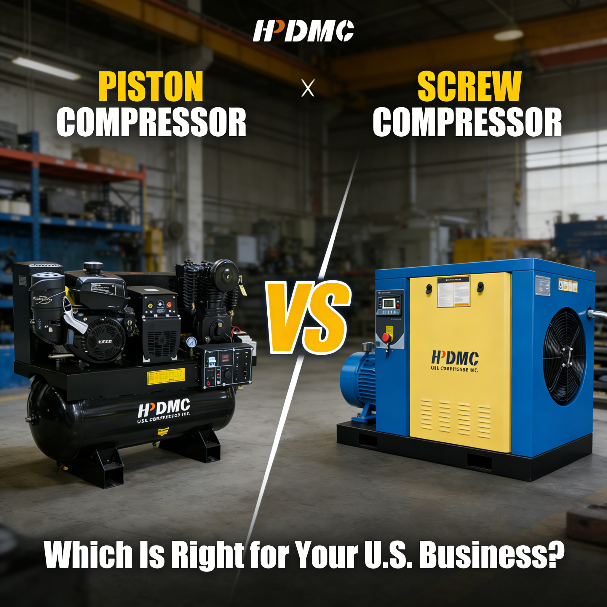 The Difference Between Piston and Screw Compressor: Which Is Right for Your U.S. Business?