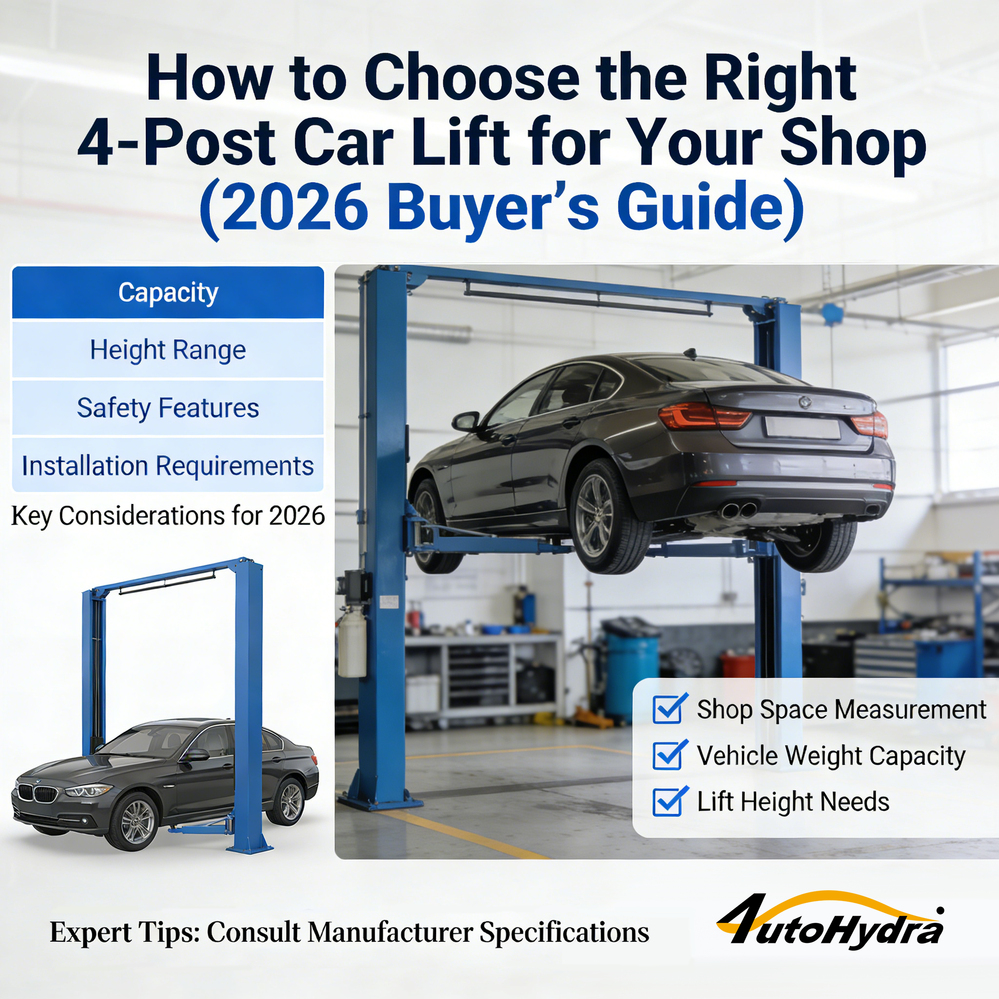 How to Choose the Right 4-Post Car Lift for Your Shop