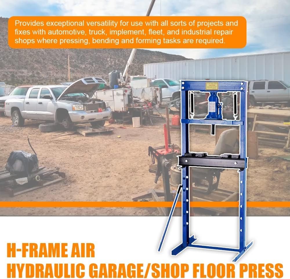 Autohydra Steel H-Frame Hydraulic Shop Press/Shop Floor Press 12 Ton