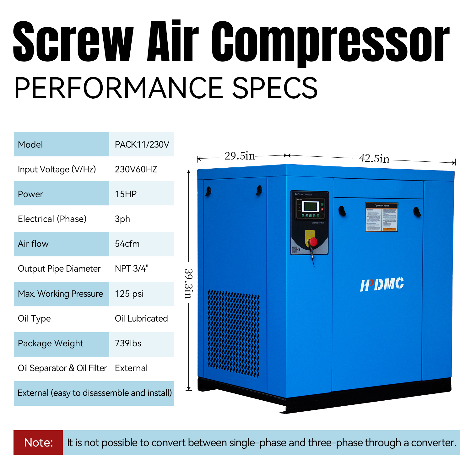 HPDMC Rotary Screw Air Compressor