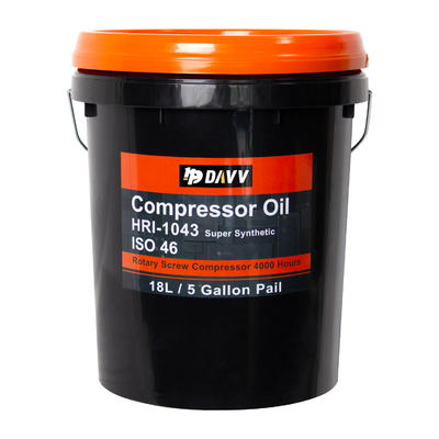ISO 46 Grade Synthetic Based Compressor Lubricant Standard 4000 Hour Rotary Screw Air Compressor Lubricating Oil 5 Gallon Pail Extended Life Oils
