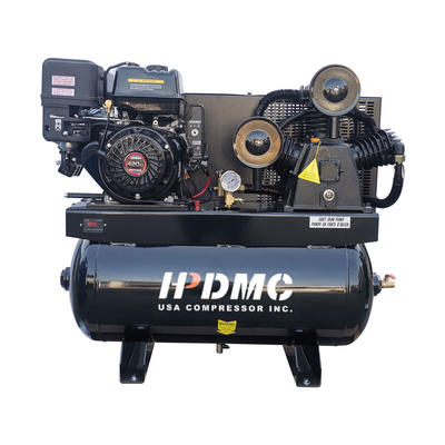 Two Stage Portable Gasoline Piston Air Compressor with 30Gal Tank 13hp 180psi 24cfm HSJQY209008
